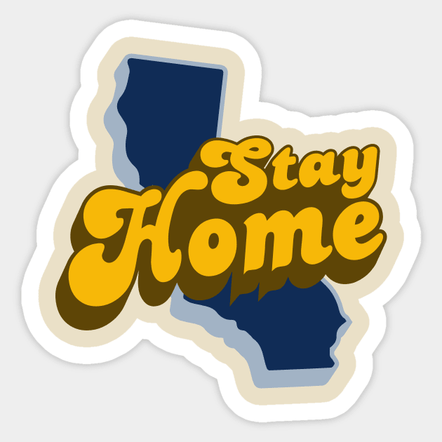 Stay Home Sticker by Mike Hampton Art